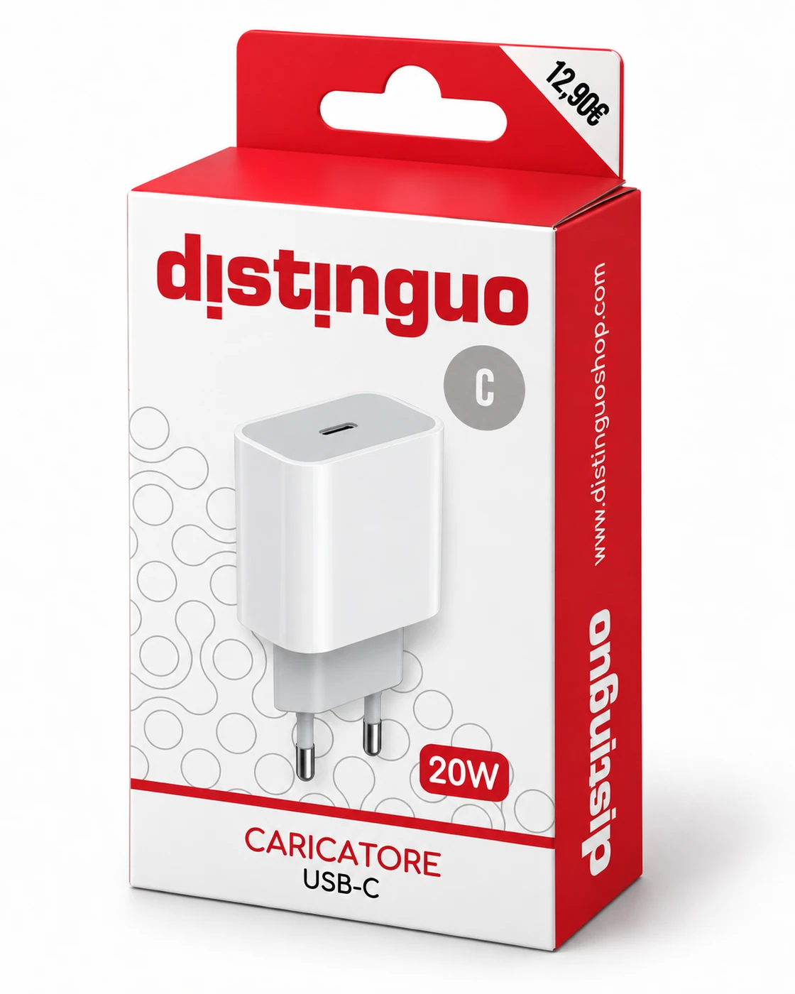 Confezione Distinguo 411DIS Caricatore da rete USB-C · PD20W