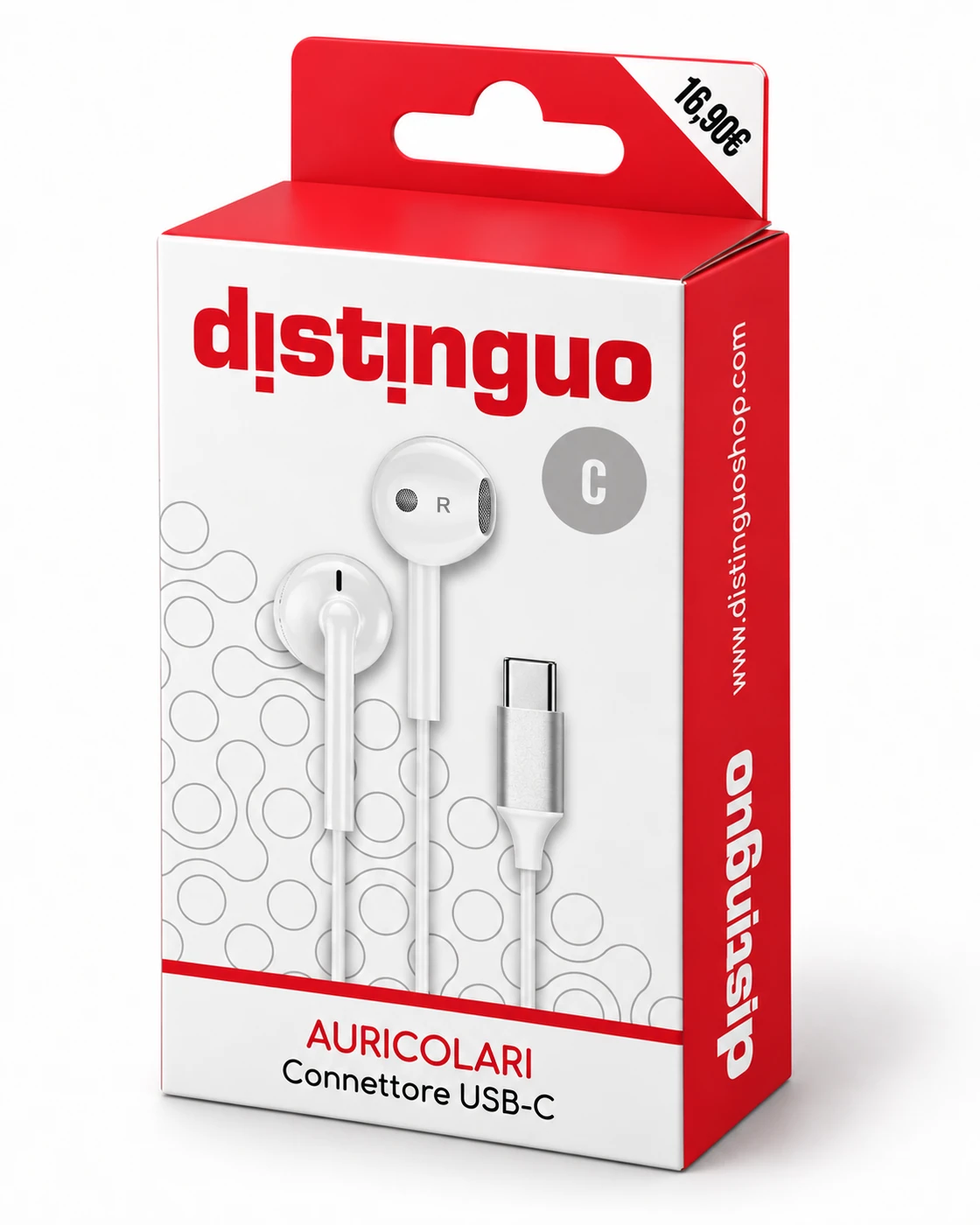 Confezione Distinguo 432DIS Auricolari con microfono · USB-C